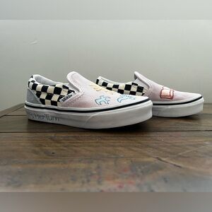 Toddler Girls Vans Slip-On with Designs & Checkerboard